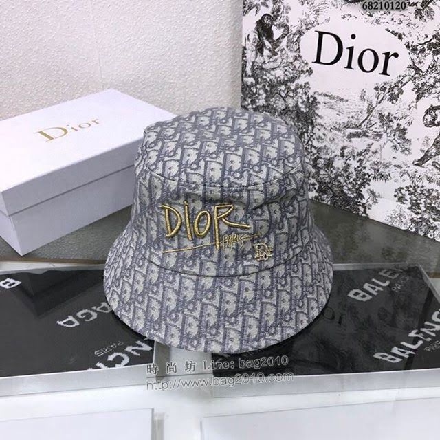 Dior新品女士帽子 迪奧老花漁夫帽遮陽帽  mm1446